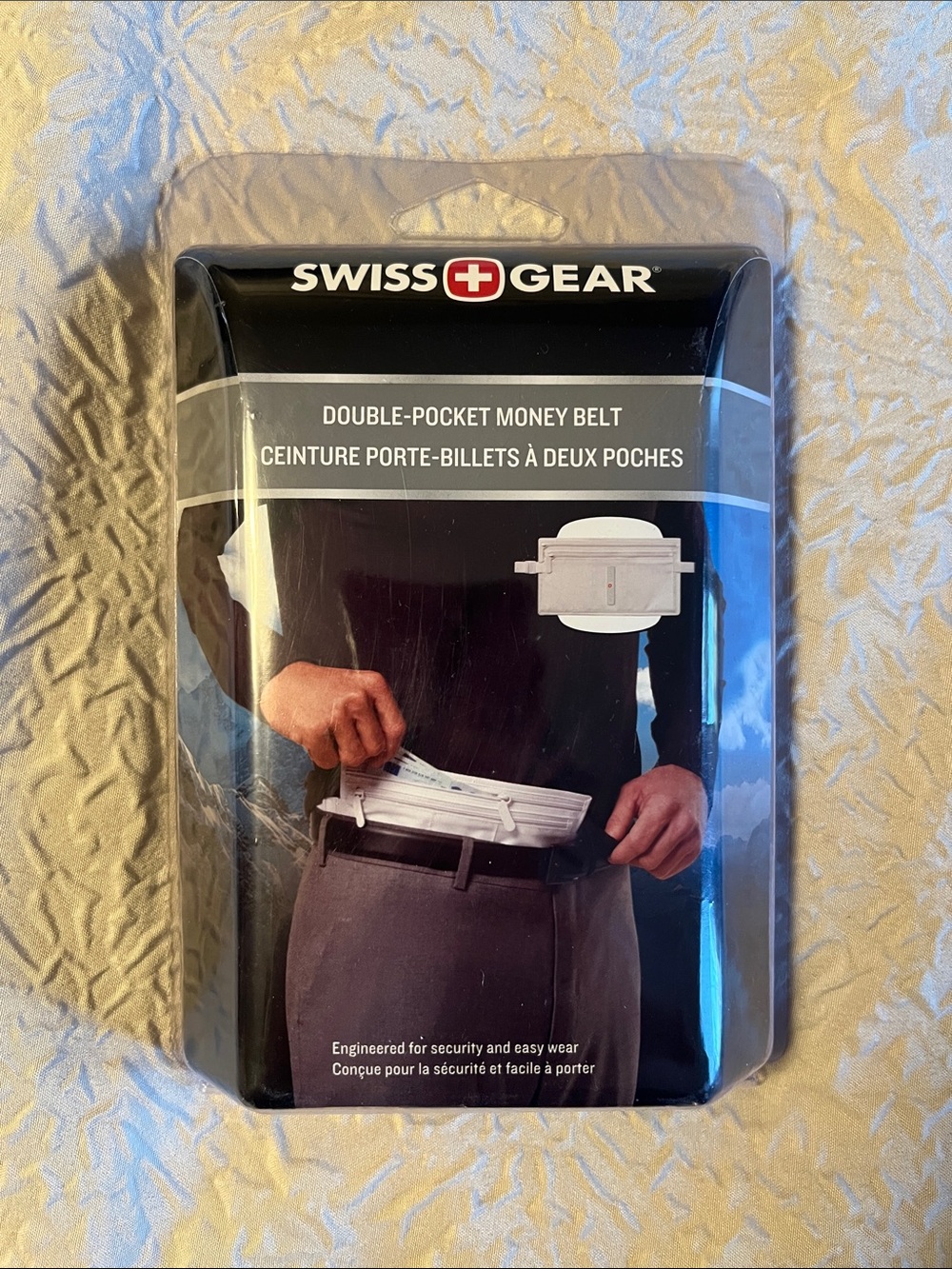SwissGear Double-Pocket Money Belt in Black and White